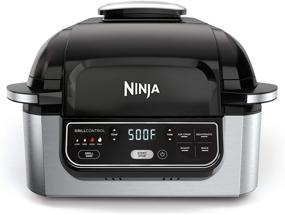 img 4 attached to NINJA Foodi AG301 4-qt. 5-in-1 Air Fryer Indoor Electric Grill, 10x10 Black and Silver (Renewed)