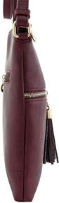 img 2 attached to Tassel Zip Pocket Crossbody Black Women's Handbags & Wallets and Crossbody Bags