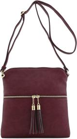 img 3 attached to Tassel Zip Pocket Crossbody Black Women's Handbags & Wallets and Crossbody Bags