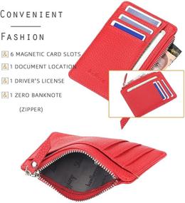 img 3 attached to DYJ Women's Leather Pocket Wallet with RFID Blocking for Enhanced Security
