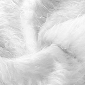 img 1 attached to 🎄 DegGod Christmas Tree Plush Skirts: 36 inches White Long-Haired Faux Fur Mat for Holiday Decorations