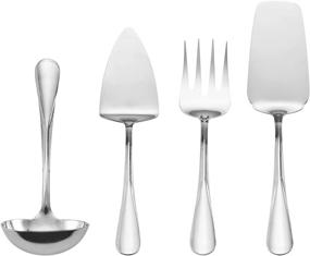 img 1 attached to Mikasa Kaylee 8-Piece Stainless Steel Hostess Serving Utensil Set - Gourmet Basics