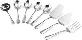 img 3 attached to Mikasa Kaylee 8-Piece Stainless Steel Hostess Serving Utensil Set - Gourmet Basics