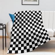 lelemate blanket checkered flannel camping logo