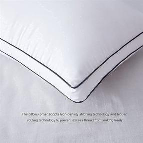 img 3 attached to 🛏️ Suhedy Bedding Pillows (2 Pack): Premium Quality & Fluffy Hotel Pillows for Side and Back Sleepers- Queen Size