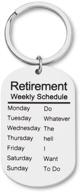 retirement keychain coworker calendar military logo