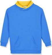 kid nation long sleeve sweatshirt: stylish stand up collar hoodie for boys and girls (4-12 years) logo