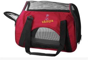 img 3 attached to 🐾 Zampa Airline Approved Pet Carrier: Travel in Style with Low Profile Tote, Removable Pad, and Premium Zippers for Cats and Small Dogs