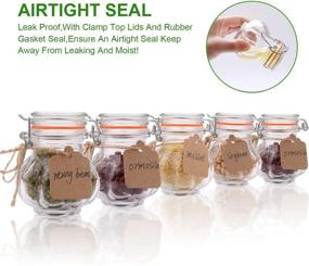 img 1 attached to Encheng Glass Spice Jars with Airtight Lids and Labels, 4oz Mason Jars for Kitchen Storage, 30 Pack