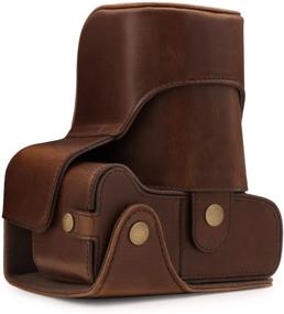 img 3 attached to MegaGear Dark Brown Leather Camera Case for Canon EOS Rebel T7 (18-55mm) & 2000D (18-55mm) - Ever Ready