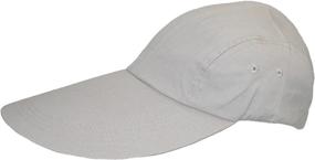 img 2 attached to 🧢 Ultimate Comfort: CTM Cotton Long 5 Inch Bill Visor Baseball Cap for Extra Protection!