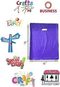 img 2 attached to Best Choice Purple 40: 12x15 Die Cut Handle Glossy 🛍️ Merchandise Bags - Durable, Anti-Stretch, Perfect for Retail Stores, Birthdays & Handouts