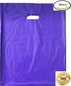 img 3 attached to Best Choice Purple 40: 12x15 Die Cut Handle Glossy 🛍️ Merchandise Bags - Durable, Anti-Stretch, Perfect for Retail Stores, Birthdays & Handouts