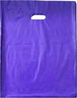 best choice purple 40: 12x15 die cut handle glossy 🛍️ merchandise bags - durable, anti-stretch, perfect for retail stores, birthdays & handouts logo