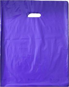 img 4 attached to Best Choice Purple 40: 12x15 Die Cut Handle Glossy 🛍️ Merchandise Bags - Durable, Anti-Stretch, Perfect for Retail Stores, Birthdays & Handouts