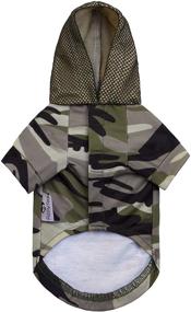 img 4 attached to 🐾 Camo Dog Hoodie with Hat - Kessie Pet Puppy Clothes Hooded Sweatshirt for Small Medium Large Dogs (Khaki, Large)