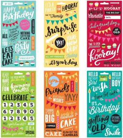 img 1 attached to 🎂 Me & My Big Ideas Birthday Pocket Pages Clear Stickers, 6 Sheets/Package