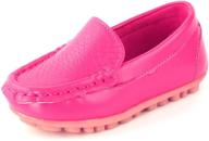 👞 femizee wedding boys' shoes - toddler loafers moccasin logo