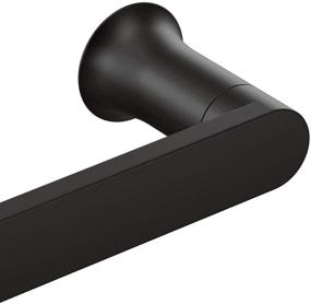 img 2 attached to Modern Matte Black Moen BH3808BL Genta Double Post Pivoting Toilet Paper Holder: Sleek and Stylish Bathroom Accessory