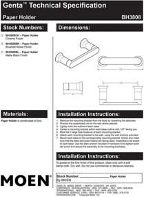 img 1 attached to Modern Matte Black Moen BH3808BL Genta Double Post Pivoting Toilet Paper Holder: Sleek and Stylish Bathroom Accessory