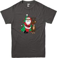 🎅 santa reindeer christmas t-shirt for boys - tcombo boys' clothing and tops, tees & shirts logo