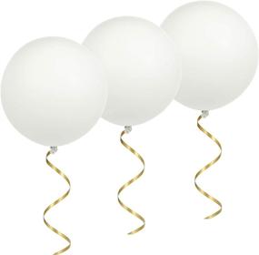 img 2 attached to 🎈 C Crystal Lemon 36" Giant Balloons, 6 Pack Black and White Big Balloons - Thick, Extra Large Latex Balloons