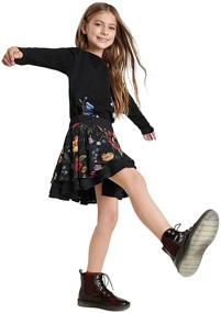 img 1 attached to 👗 Девочачий короткий тканевый юбка от Desigual