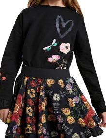 img 2 attached to 👗 Девочачий короткий тканевый юбка от Desigual