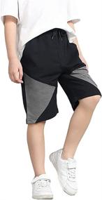 img 3 attached to Rolanko Shorts Clothes Playwear Drawstring Boys' Clothing at Shorts