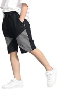 img 4 attached to Rolanko Shorts Clothes Playwear Drawstring Boys' Clothing at Shorts