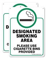 designated smoking please cigarette provided logo