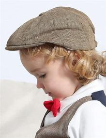 img 2 attached to 👶 Infant Newsboy Accessories – Designer Hats & Caps for Boys (0-12 Months)