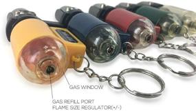 img 2 attached to Navpeak Rechargeable Mini Gas Lighter - Windproof Blue Flame Jet Torch with Keychain (Pack of 5) - Butane not Included