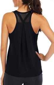 img 3 attached to 🏋️ ICTIVE Women's Loose Fit Racerback Tank Tops with Mesh Backless Design - Ideal Workout & Running Tanks for Women