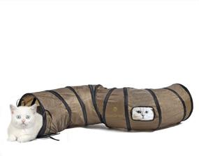 img 3 attached to 🐱 SunGrow Collapsible Tunnel: Fun and Durable Playtime Structure for Cats, Rabbits, Ferrets & Hedgehogs