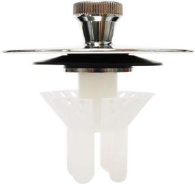 img 2 attached to Plumb Pak K826-37 Bath Tub Stopper with Hair Catch, Polished Chrome: Keep Your Drain Clog-Free!