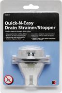 plumb pak k826-37 bath tub stopper with hair catch, polished chrome: keep your drain clog-free! logo