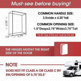 img 2 attached to 🔒 Mking RV Keyless Entry Door Lock: Secure and Convenient Solution for Travel Trailers and Campers with 2.75" x 3.75" Lock Hole
