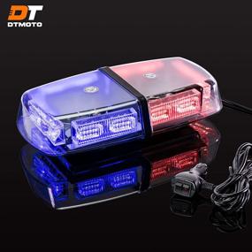 img 4 attached to 🔵 12" 36W Blue Red LED Emergency Police Mini Light Bar - Waterproof Magnetic Roof Top Mount Strobe Warning Police Lights for Vehicles Cars Trucks: A Reliable and Powerful Lighting Solution