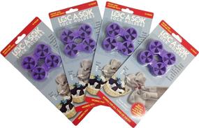 img 1 attached to 🧦 Loc A Sok Sock Locks - 40-Piece Pack in Vibrant Purple to Keep Your Socks Organized