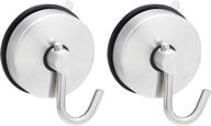 🛁 stainless steel suction cup bathroom robe hook by amazon basics logo