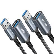 улучшите подключение с набором кабелей удлинителей usb 3.0 - 3,3 фута + 6,6 фута, nimaso usb a мужской кабель-удлинитель к женскому, прочный и быстрый передача данных, совместим с принтером, клавиатурой, флеш-накопителем, жестким диском, playstation. логотип