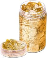 enhance your resin, nails, and jewelry with paxcoo gold flakes - imitation gold leaf - 5g logo