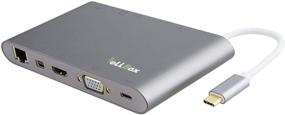 img 4 attached to VeLLBox USB3.1 Type-C Docking: Multi-Port Adapter for MacBook, Chromebook Pixel, Dell XPS 13, Yoga 900 - Grey