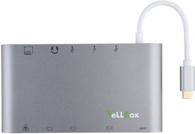 img 1 attached to VeLLBox USB3.1 Type-C Docking: Multi-Port Adapter for MacBook, Chromebook Pixel, Dell XPS 13, Yoga 900 - Grey