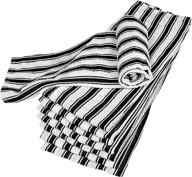 🧺 nouvelle legende basketweave striped 100% cotton kitchen towels set – absorbent dish hand tea cloths, reusable (19 x 29 inches, pack of 8) logo