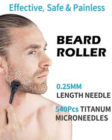 img 2 attached to Beard Roller Men Titanium Effective