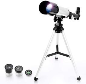 img 4 attached to 🔭 Merkmak Kids Telescope: Educational 360/50mm Spotting Scope, 90X HD Zoom, Tripod Included - Ideal for Beginners