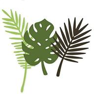 🌴 tropical leaves cutting dies: embossing stencils for diy scrapbooking and card making logo