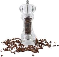 noger 6 inch clear acrylic salt and pepper grinder – premium kitchen supplies for freshly ground seasonings logo